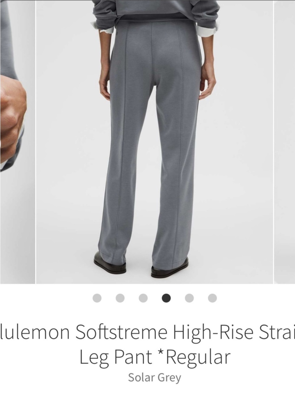 Lululemon Softstreme High Rise Pants Solar Grey Sz 8